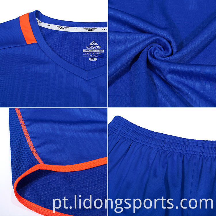 Barato Cheap seco unisex sportswear uniformemente uniforme de futebol jersey conjunto feito em china